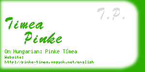 timea pinke business card